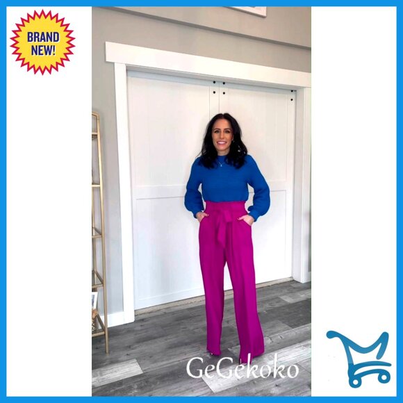 Ribbed Knit Cropped Pullover Sweater Long Balloon Sleeve Slim Fit Chic - Picture 6 of 7